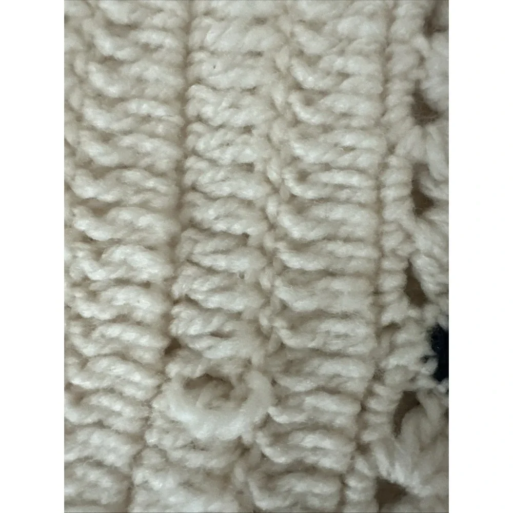 Vintage Knit Sweater crochet granny square Grandpa Core‎ large handmade Puritan - Picture 7 of 8